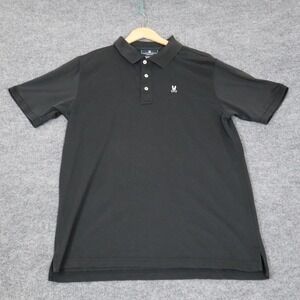 Psycho Bunny Polo by Robert Godley Classic Pima Cotton Black Polo Mens 6 Preppy